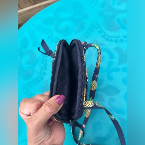 Vera Bradley Party Pineapples Mini Hipster Crossbody Bag and Change Purse - Picture 8 of 11